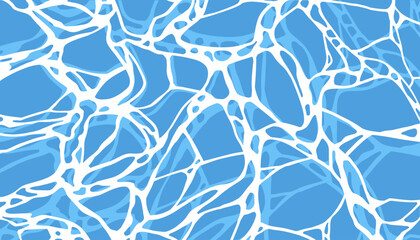 Fototapeta premium Sea water seamless pattern. Blue water wave abstract background.