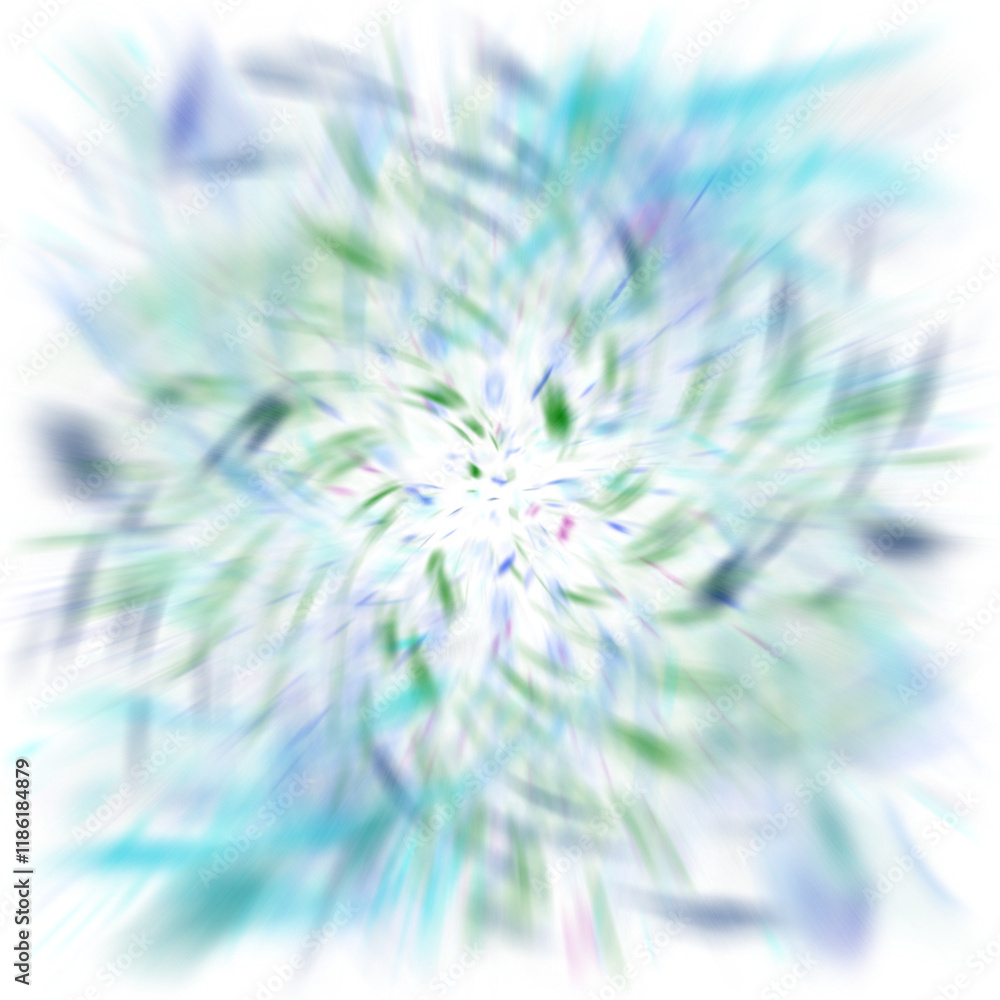 Wall mural an abstract transparent iridescent color blur design element.