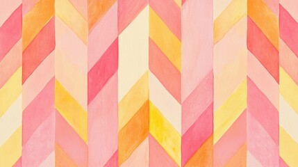 Vibrant Pink and Yellow Geometric Watercolor Pattern Background