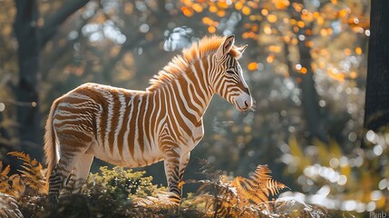 The quagga, an extinct subspecies of the plains zebra, once roamed the grassy plains of South Africa. It was notable for its unique coat, blending the bold stripes of a zebra on the front half of its 