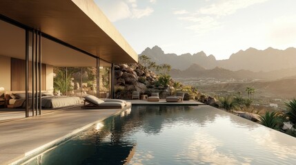 Luxurious Wellness Retreat with Infinity Pool and Scenic View