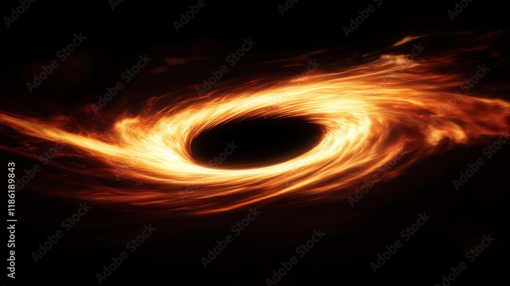 Canvas Prints fiery vortex swirling around a dark central point