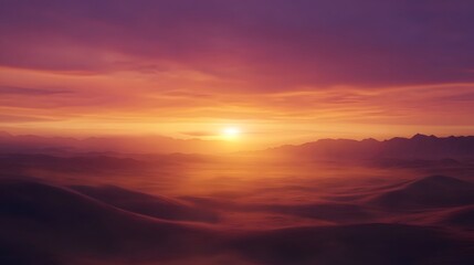 Majestic Sunset Serenity: Breathtaking Alpine Landscape