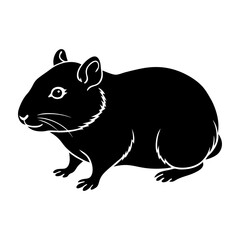 Hamster Silhouette vector illustration