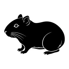 Hamster Silhouette vector illustration