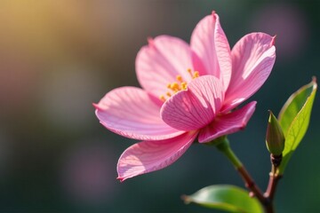 Soft pink petals unfurl from a bud, releasing sweet fragrance, colorful flowers, spring bloom