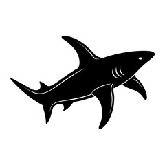 Obraz premium Hammerhead Shark Silhouette vector illustration