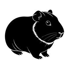 Guinea Pig Silhouette vector illustration