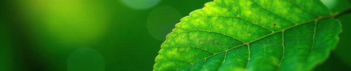 Macro shot of a single linden leaf with veins and texture, closeup, texture