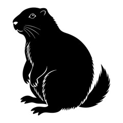 Groundhog Silhouette vector illustration