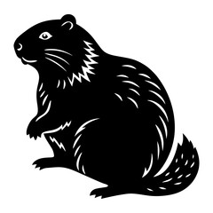 Groundhog Silhouette vector illustration