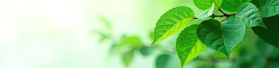 Fototapeta premium Emerald foliage isolated on a crisp white surface, foliage, tree, foliage