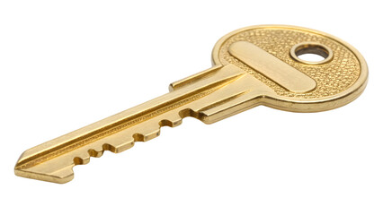golden key isolated on white