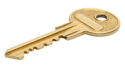 golden key isolated on white