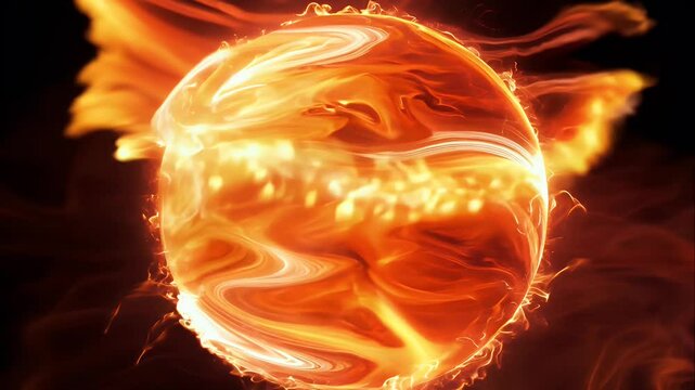 abstract fireball sparks on black background