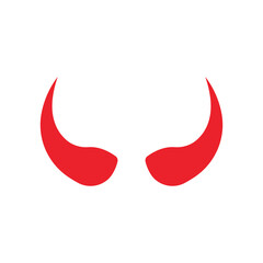 Devil horn Vector icon design illustration Template