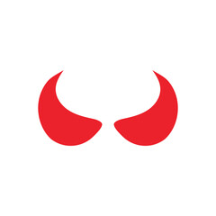Devil horn Vector icon design illustration Template