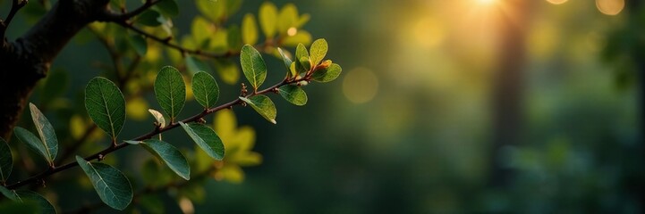 Eucalyptus branch in a cozy atmosphere with lamp, illumination, nature, foliage
