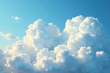 Soft blue cloud formations with delicate gold touches, blue, peaceful, fluffy