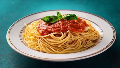 spaghetti al pomodoro vegetarian food, AI generated