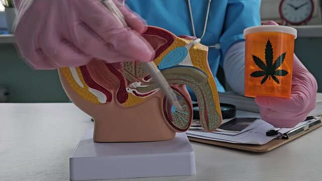 Doctor Male Reproductive System and Marijuana. Effects of Smoking Weed in Men