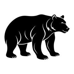 Fototapeta premium Grizzly Bear Silhouette vector illustration