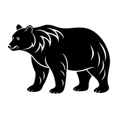 Grizzly Bear Silhouette vector illustration