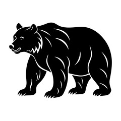 Grizzly Bear Silhouette vector illustration