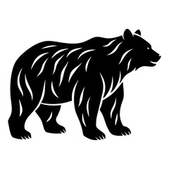Grizzly Bear Silhouette vector illustration