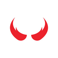 Devil horn Vector icon design illustration Template