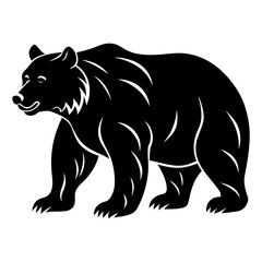 Grizzly Bear Silhouette vector illustration