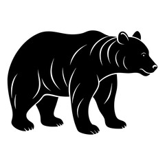 Grizzly Bear Silhouette vector illustration
