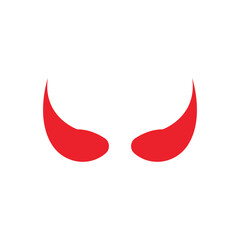 Devil horn Vector icon design illustration Template