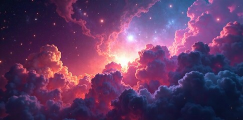 Iridescent clouds of gas and dust in Orion Nebula, gas, astronomical object