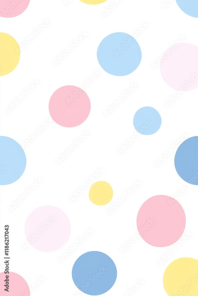 Aufkleber cheerful pastel polka dot background with mixed sizes and gradient for text or design