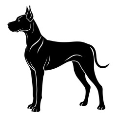 Great Dane Silhouette vector illustration