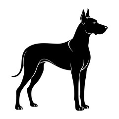 Great Dane Silhouette vector illustration