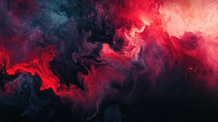Red and Black Gradient with Rich Tones and a Powerful Abstract Design
