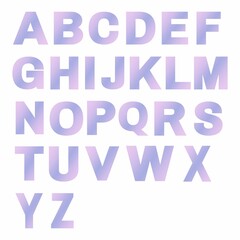 vector illustration of letters set of gradient gradient alphabet