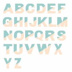 vector illustration of letters set of gradient gradient alphabet