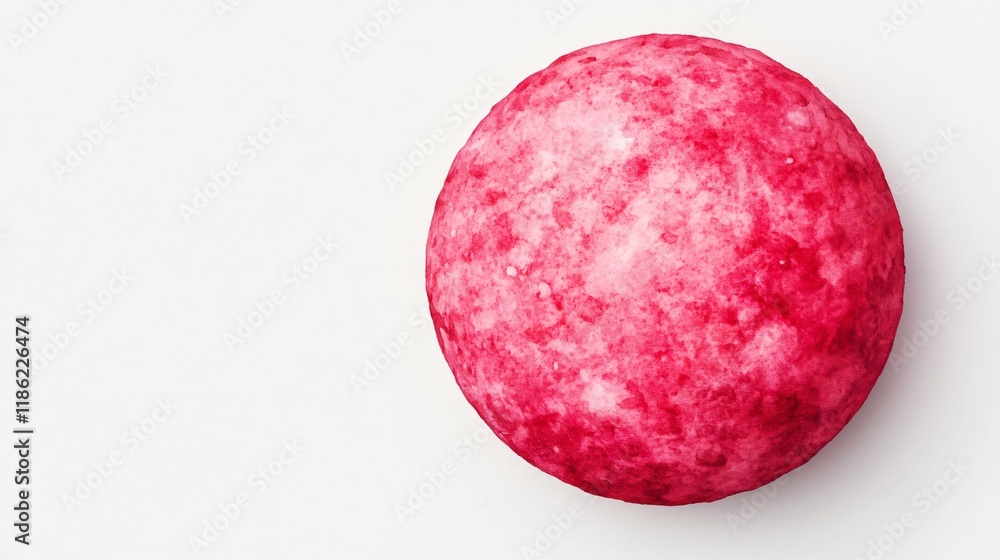Poster abstract watercolor pink sphere round orb cosmic planet texture red celestial body design element