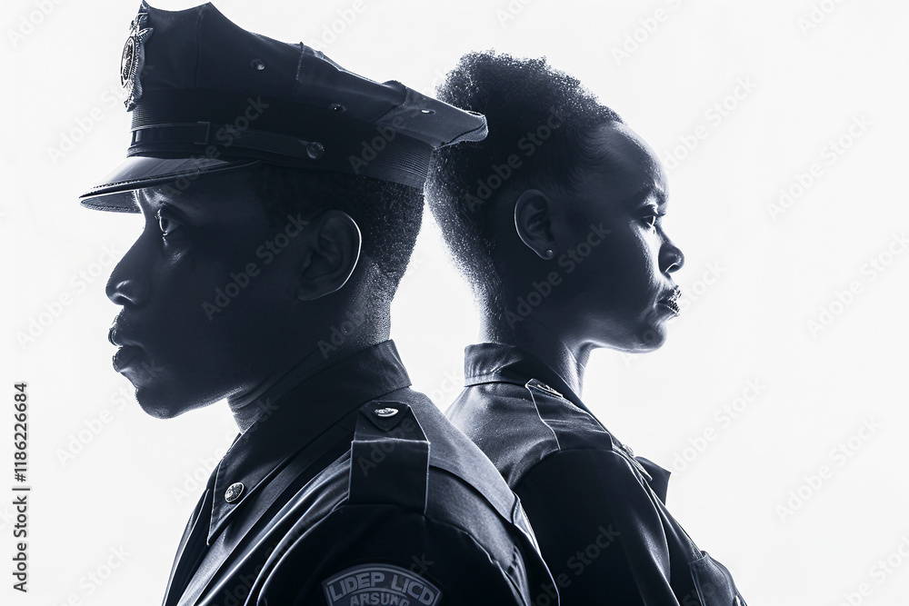Poster generative ai picture of policeman working in prison