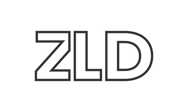ZLD logo design template with strong and modern bold text. Initial based vector logotype featuring simple and minimal typography. Trendy company identity.