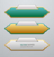 Vector Banners Set with Text Placeholders in Modern Style