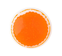 Nuoc Cham Orange Sauce Isolated, Red Asian Jelly Dip Smear, Hot Pepper Vietnamese Sauce