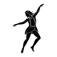 silhouette of a dancing girl
