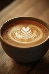 Artistic Latte in Natural Light