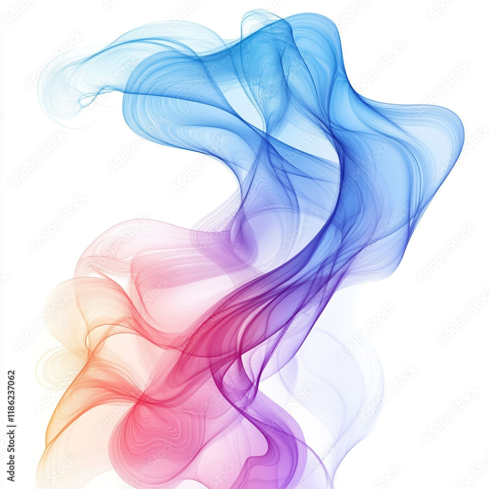 Poster colorful abstract swirls create a vibrant visual experience in a dynamic composition
