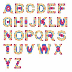 vector illustration of letters set of gradient gradient alphabet