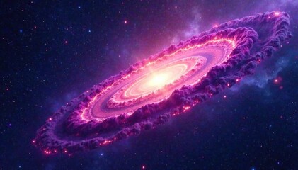 Obraz premium Swirling purple gases dance in orbit around a distant star, astronomy, stars, nebula